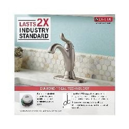 Linden™ Single Hole or Centerset Lavatory Faucet, ADA, 1 Handle, 1-Hole, 1.2 gpm, Stainless