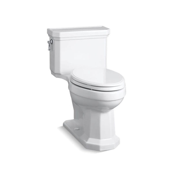 Kathryn® One Piece Toilet, Floor Mount, 12 in Rough, ADA, Elongated Bowl, Left Hand Lever, 1.28 gpf, White