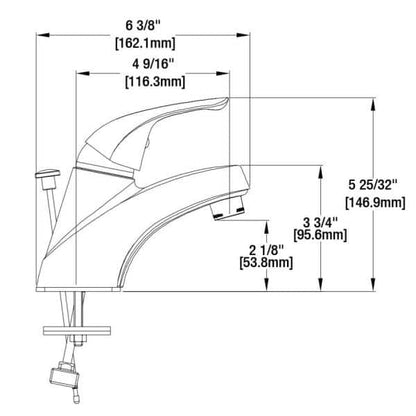 Aragon 4 in. Centerset Single-Handle Low-Arc Bathroom Faucet in Polished Chrome
