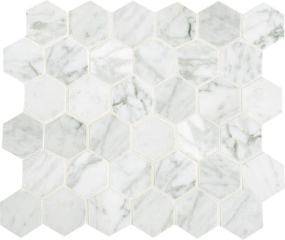 Marble Carrara White Hexagon 2X2 Polished