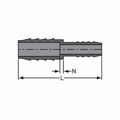 Reducer Coupling, 1 x 3/4 in, Insert, PVC