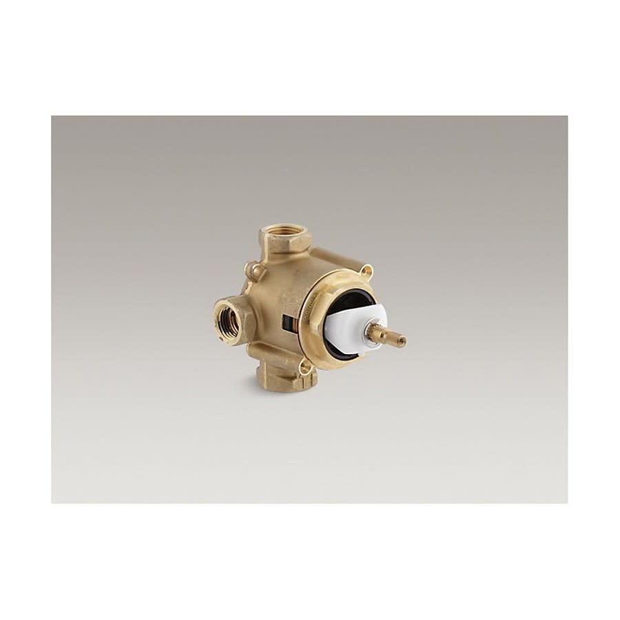 MasterShower® Rough-In Director Valve, 3/4 in FNPT Inlet x 1/2 in FNPT Outlet, 2/3 Ways, Brass Body