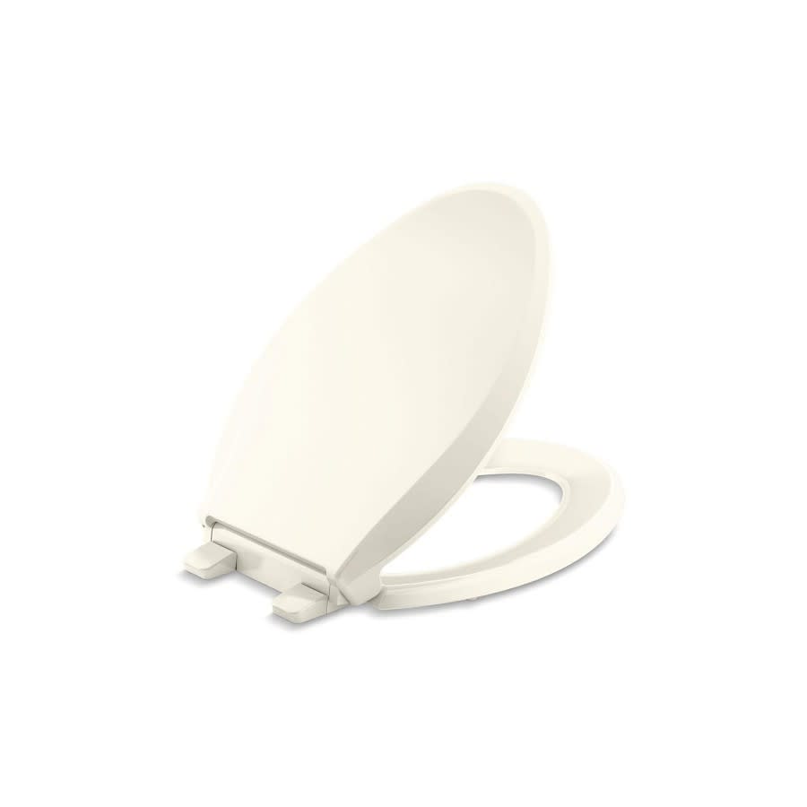Cachet® Toilet Seat, Elongated Bowl, Closed Front, With Cover, Plastic, Biscuit