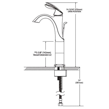 Single Handle Single Hole Bathroom Faucet from the Eva Collection (Valve Included)