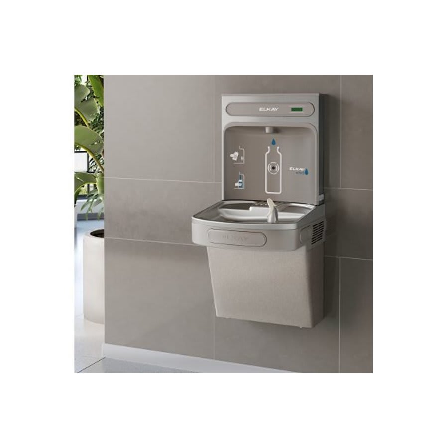 Cooler Only, Electronic Front and Side Bubbler Pushbar Operation, 1 Station