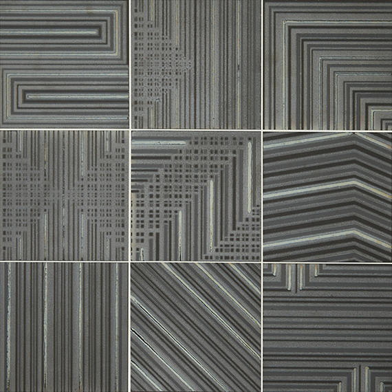 Geometric Fusion Graphite Square 8X8 Mixed