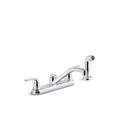 Jolt 1.5 GPM Widespread Kitchen Faucet - Includes Side Spray Escutcheon