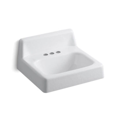 Hudson™ Wall Mount Lavatory Sink, ADA, 20 x 18 x 8-1/2 in, Cast Iron, White