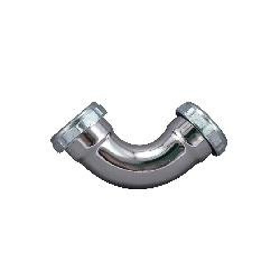 90 deg Tubular Elbow, 1-1/4 in, 22 ga, Chrome