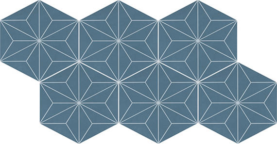 Scrapbook Keepsake Blue Asanoha Hexagon 8X9 Matte