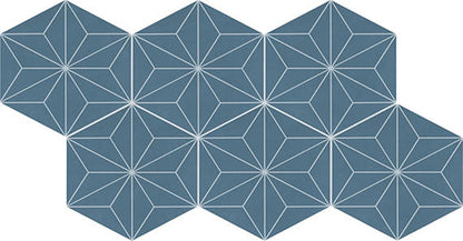 Scrapbook Keepsake Blue Asanoha Hexagon 8X9 Matte
