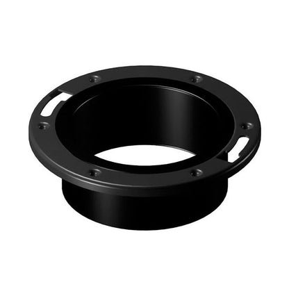 DWV Metal Ring Closet Flange, 4 in, Hub, ABS