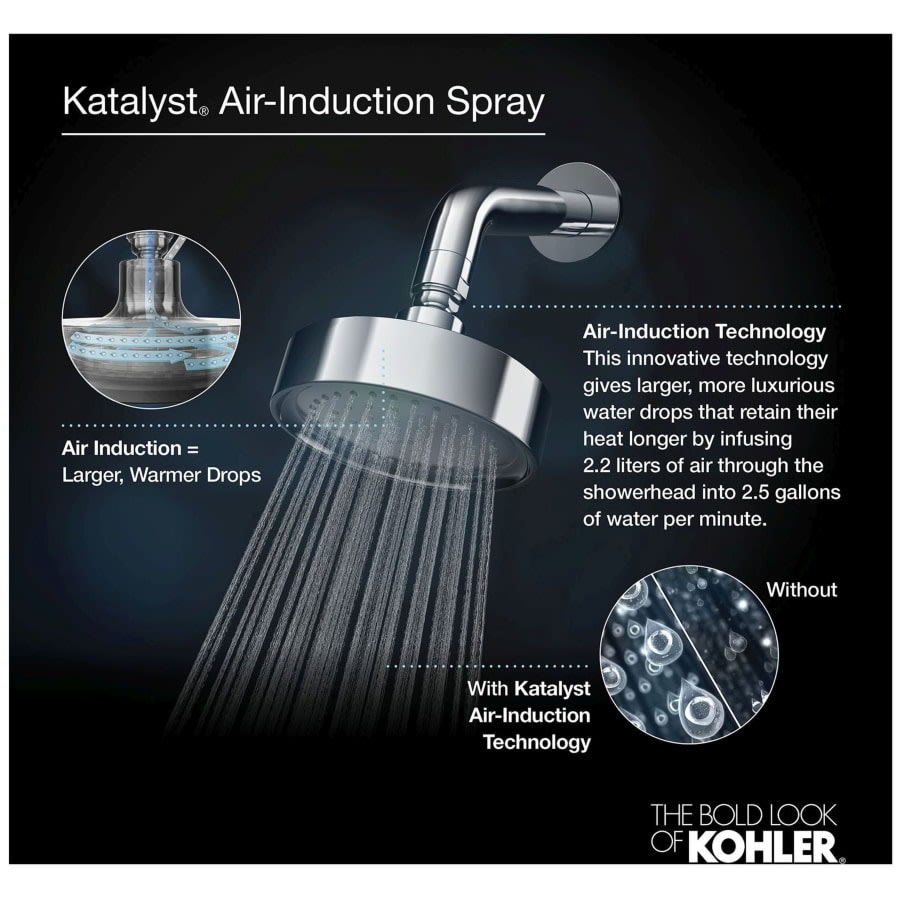 Artifacts 2.5 GPM Single Function Shower Head with Katalyst Air-Induction Technology