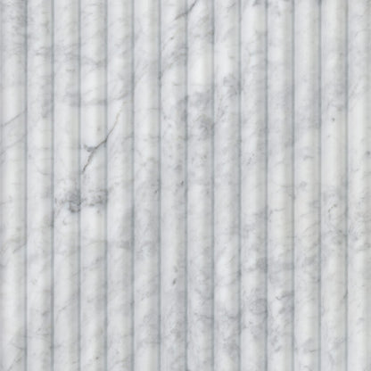 Carrara White Milano Ribbo Honed