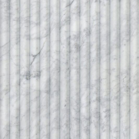 Carrara White Milano Ribbo Honed