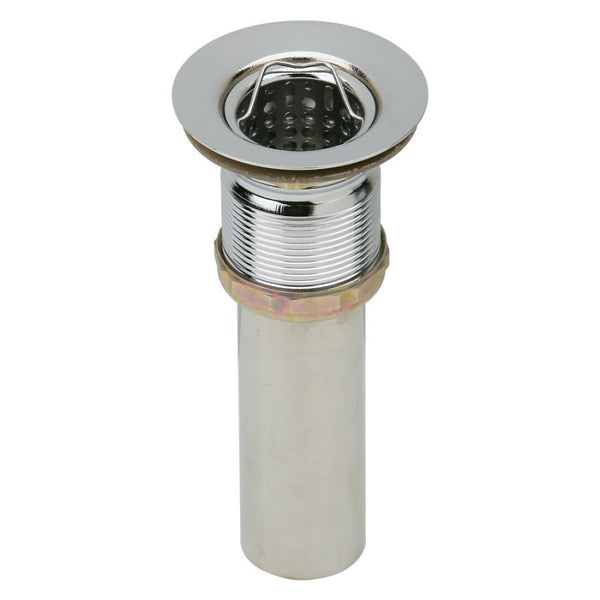 Drain Fitting 2 in, Nickel Plated Brass Body with Deep Stainless Steel Strainer Basket