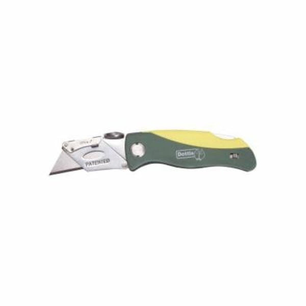 Folding Lockback Utility Knife, Razor Blade, 11 Blades Included, 6-1/2 in OAL