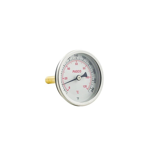 Dial Thermometer, 3-1/2 in, 32 to 250 deg F, 2-1/2 in Stem