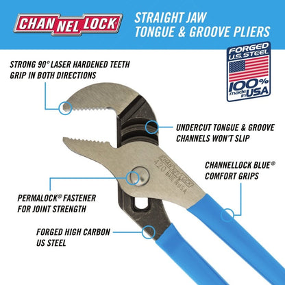 9.5 in, Tongue & Groove, Straight Jaw