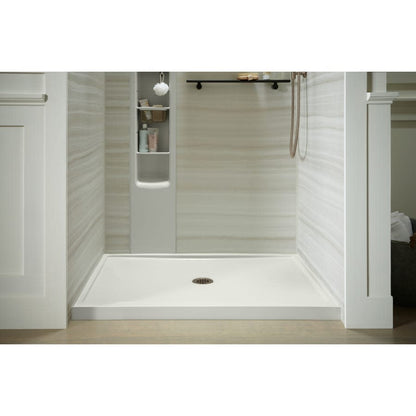 Rely 34" x 48" Shower Base with Single Threshold and Center Drain