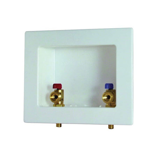PEX Crimp Zero Lead Outlet Box, 1/2 in, Crimp, For Use With Washing Machine, Brass