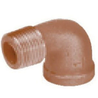 Street 90 deg Elbow, 2 in, MNPT x FNPT, Lead Free Brass, Rough Brass
