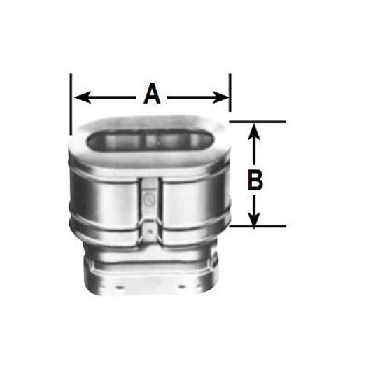Oval Vent Cap/Termination, 4 in Dia