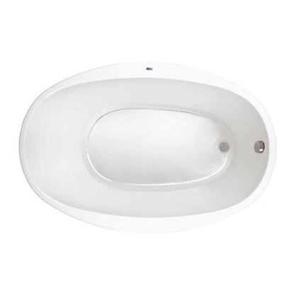 Lansford 58" x 38" Drop In Acrylic Soaking Tub with Reversible Drain and Overflow