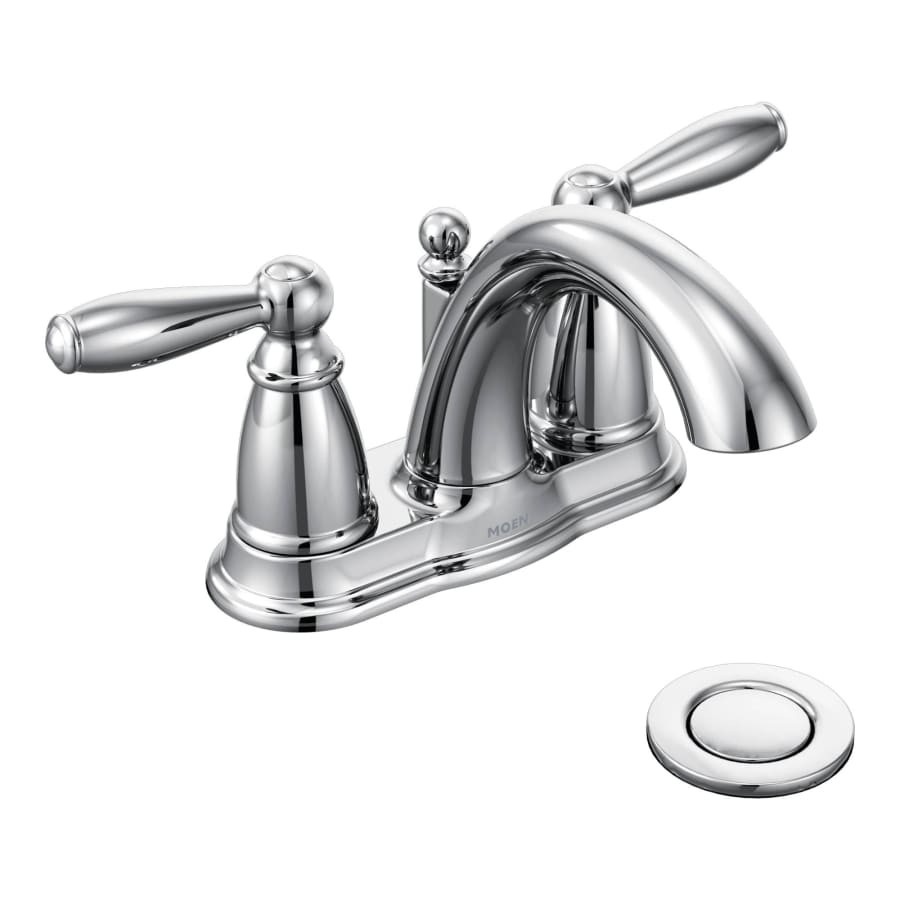 Brantford Double Handle Centerset Bathroom Faucet - Pop-Up Drain Assembly and Valve Included