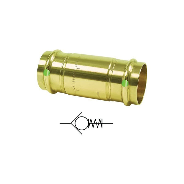 Spring Check Valve, 1/2 in, Press, Bronze