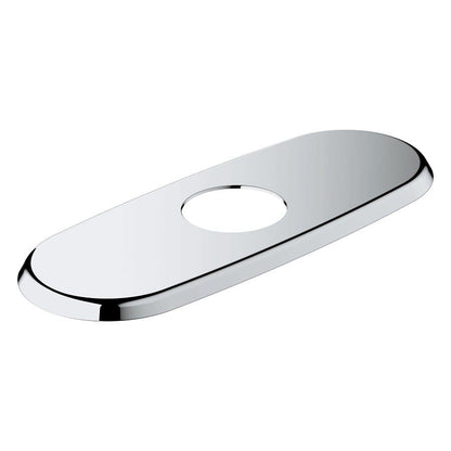 Escutcheon, 6 in L, Metal, Polished Chrome