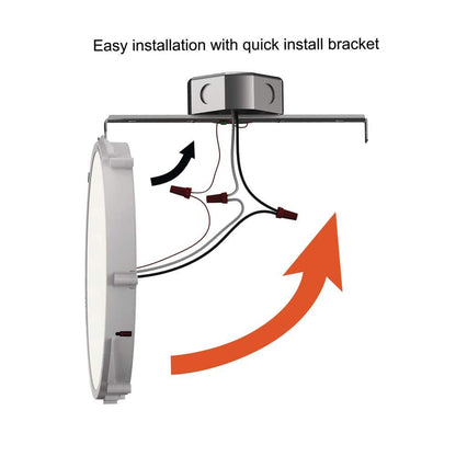 13 in. Matte Black Selectable LED Flush Mount