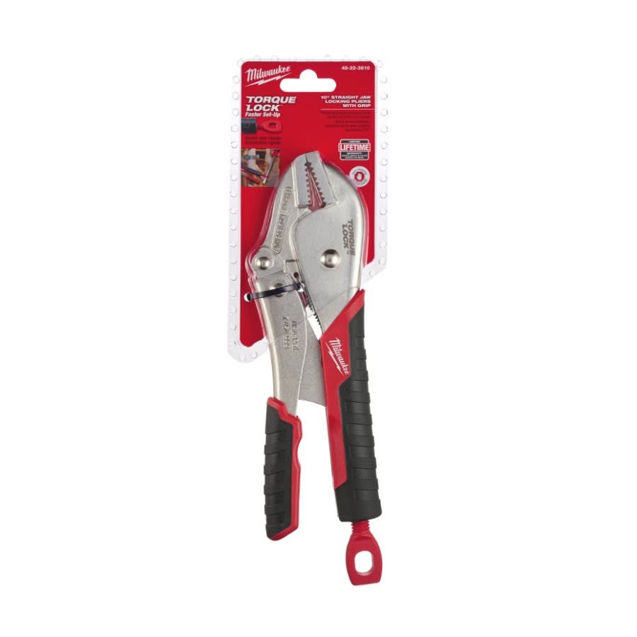 TORQUE LOCK™ Locking Plier, 1-7/8 in, 1-1/4 in L x 19/32 in W Forged Alloy Steel Straight Jaw, 10 in OAL