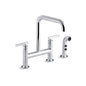 Purist® Kitchen Faucet, Deck Mount, ADA, 2 Lever Handle, 2-Hole, Polished Chrome