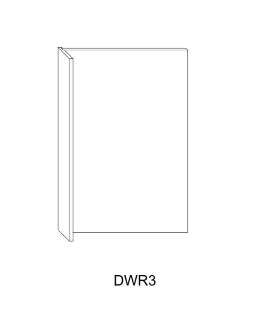 Dishwasher Return End Panel - 3"W * 34- 1/2"H * 24"D