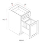 Base Waste Basket - 18"W x 34- 1/2"H x 24"D
