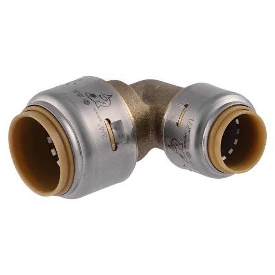 Max™ 90 deg Elbow, 3/4 in, Push, Brass