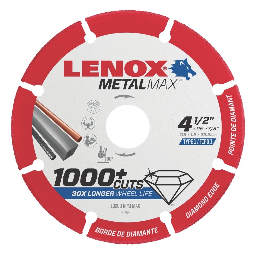 Cut-Off Wheel, 4-1/2 in Dia Blade, 7/8 in, Arbor/Shank