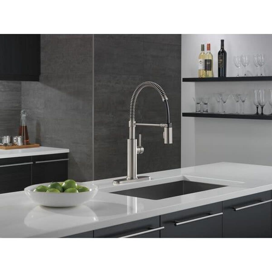 Antoni® Kitchen Faucet, Deck Mount, ADA, 1 Lever Handle, 1 or 3-Hole, Spotshield Stainless