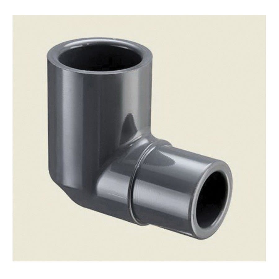Street 90 deg Elbow, 1/2 in, Spigot x Socket, SCH 80/XH, PVC