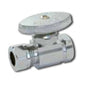 Multi Turn Straight Stop, 1/2 x 1/2 or 7/16 in, FNPT x Comp, Chrome