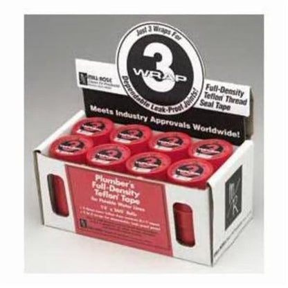 High Density Teflon Tape, 1/2 in W, 260 in L, Pink