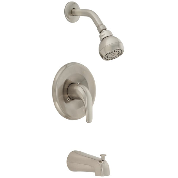 Tub and Shower Trim Package with 1.75 GPM Shower Head and Single Lever Valve Trim