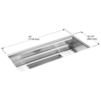 Prolific 44" Undermount Single Bowl Stainless Steel Kitchen Sink with Accessories Included