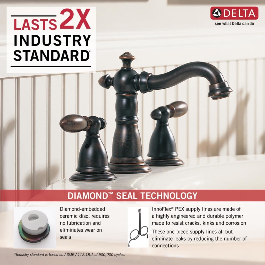 Victorian Widespread Bathroom Faucet with Pop-Up Drain Assembly - Includes Lifetime Warranty