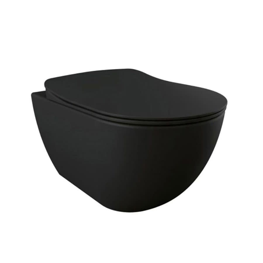Free 1.28 GPF Wall Mounted One Piece Round Toilet - Seat Included