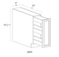 Spice Pull Base Cabinet - 9"W x 34- 1/2"H x 24"D