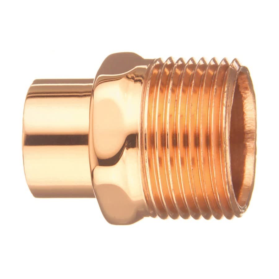 Male Adapter, 1/2 x 3/4 in, Fitting x MNPT, Copper