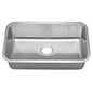 Single Bowl Kitchen Sink, Under Mount, 29-7/8 x 18 in, 10 in Bowl Depth, 16 ga Satin Steel, Stainless