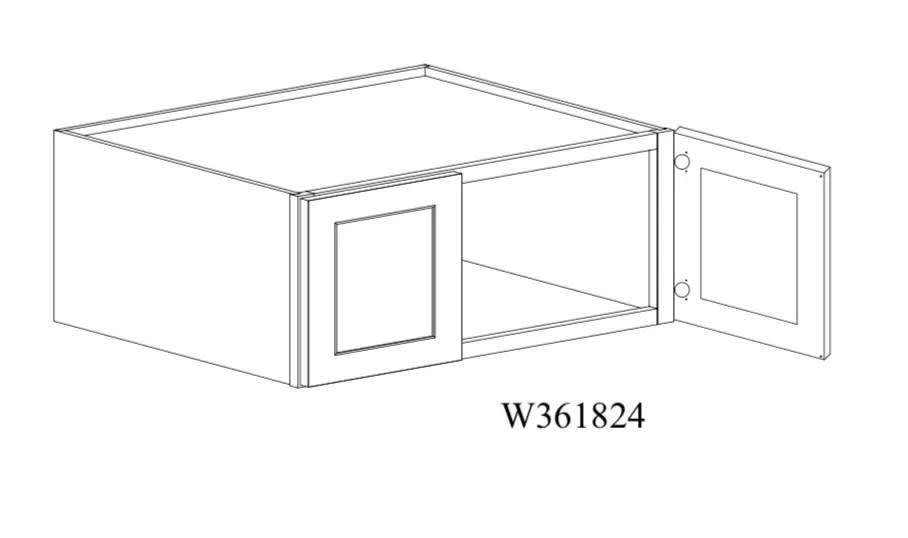 Wall Refrigerator Cabinet - 36"W x 18"H x 24"D